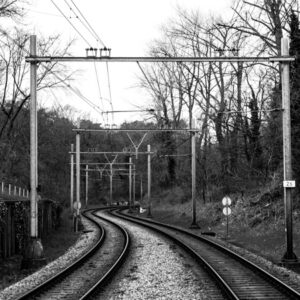 Zicht op Spoor - Station Overveen 1